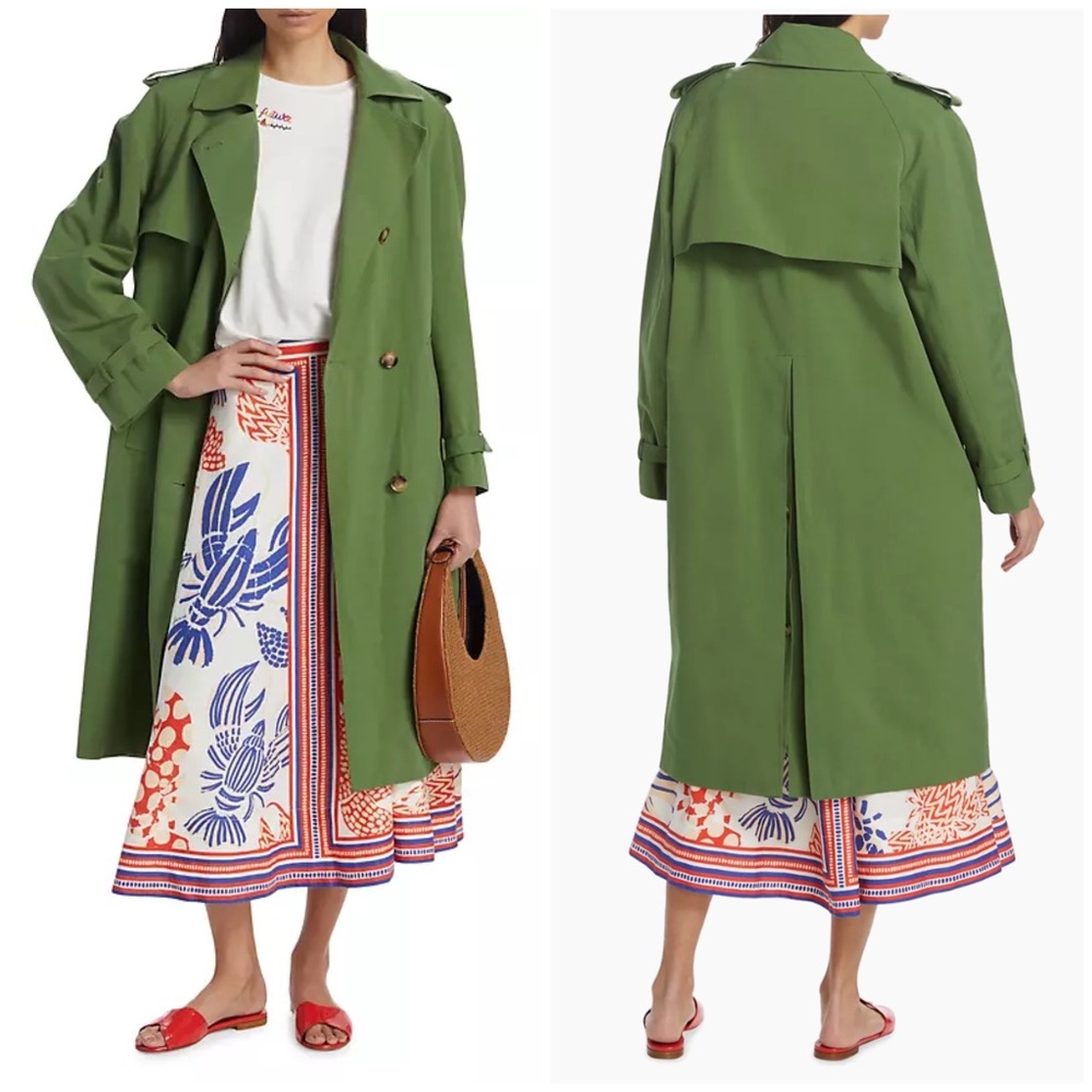 NEW Farm Rio Cotton Blend Trench Coat